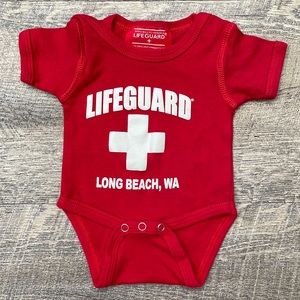 Lifeguard | 6M Red & White Lifeguard Onesie